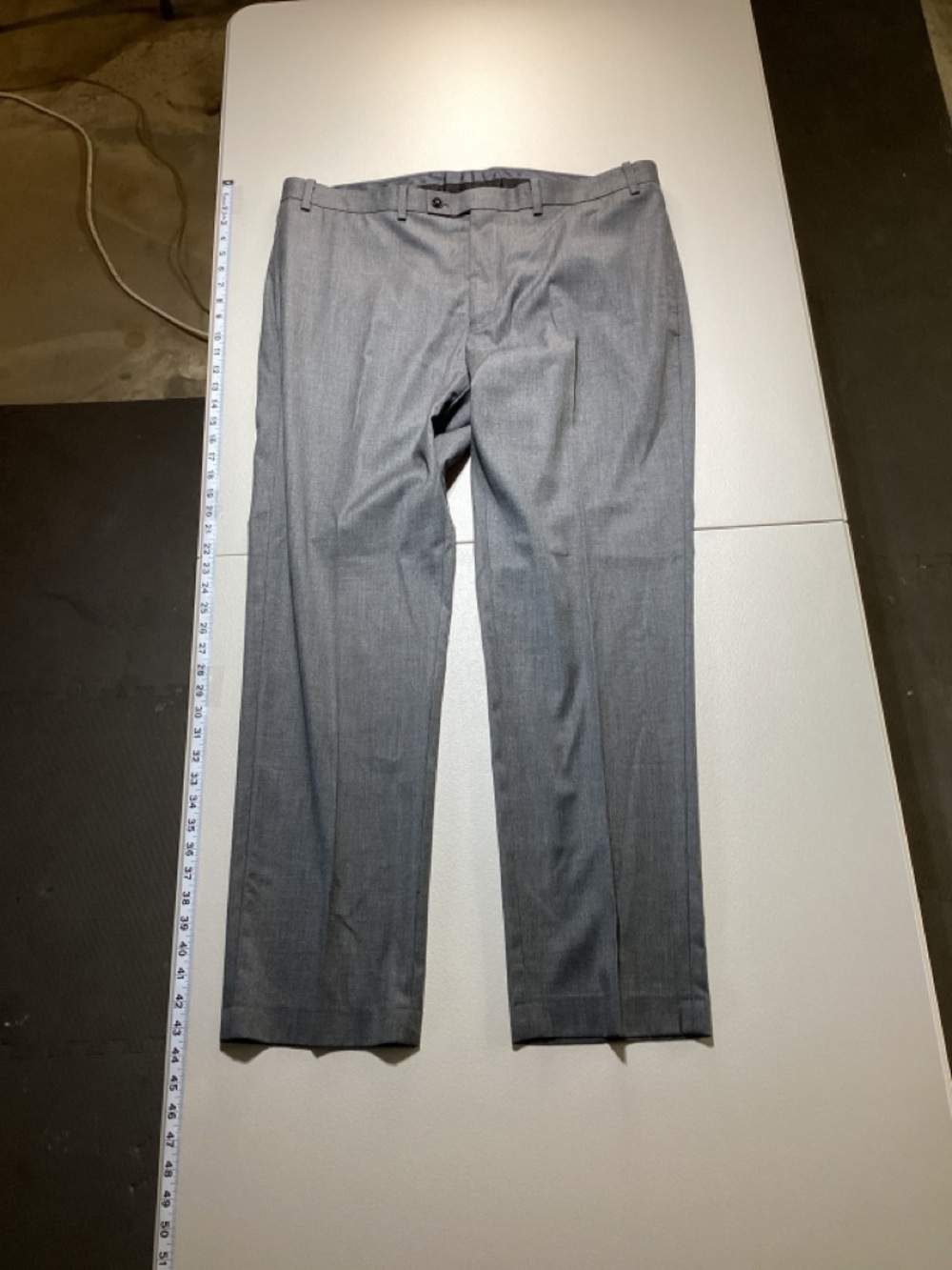 Calvin Klein Men's Gray Dress Pants - Modern Flat Front